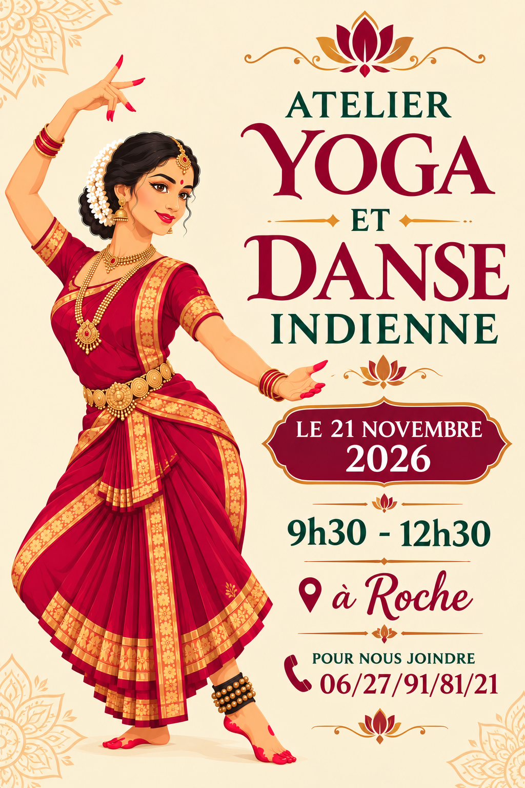 Annonce atelier danse indienne